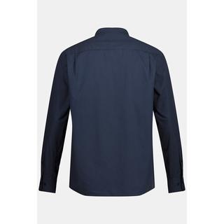 JP1880  Camicia dalla vestibilità comoda per l'ufficio con colletto alla coreana, maniche lunghe e fantasia minimalista, fino alla tg. 8XL 