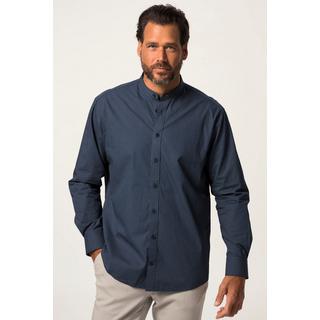 JP1880  Camicia dalla vestibilità comoda per l'ufficio con colletto alla coreana, maniche lunghe e fantasia minimalista, fino alla tg. 8XL 