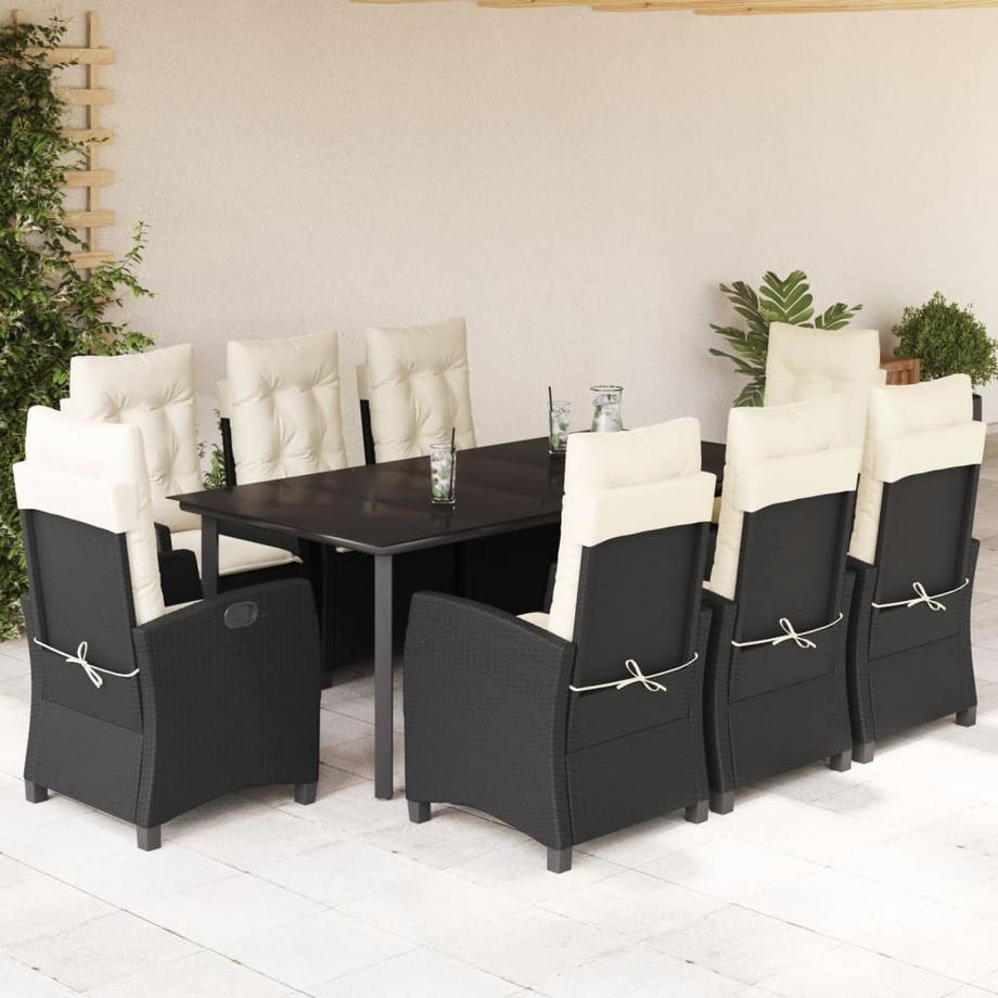 VidaXL Ensemble à manger de jardin rotin synthétique  