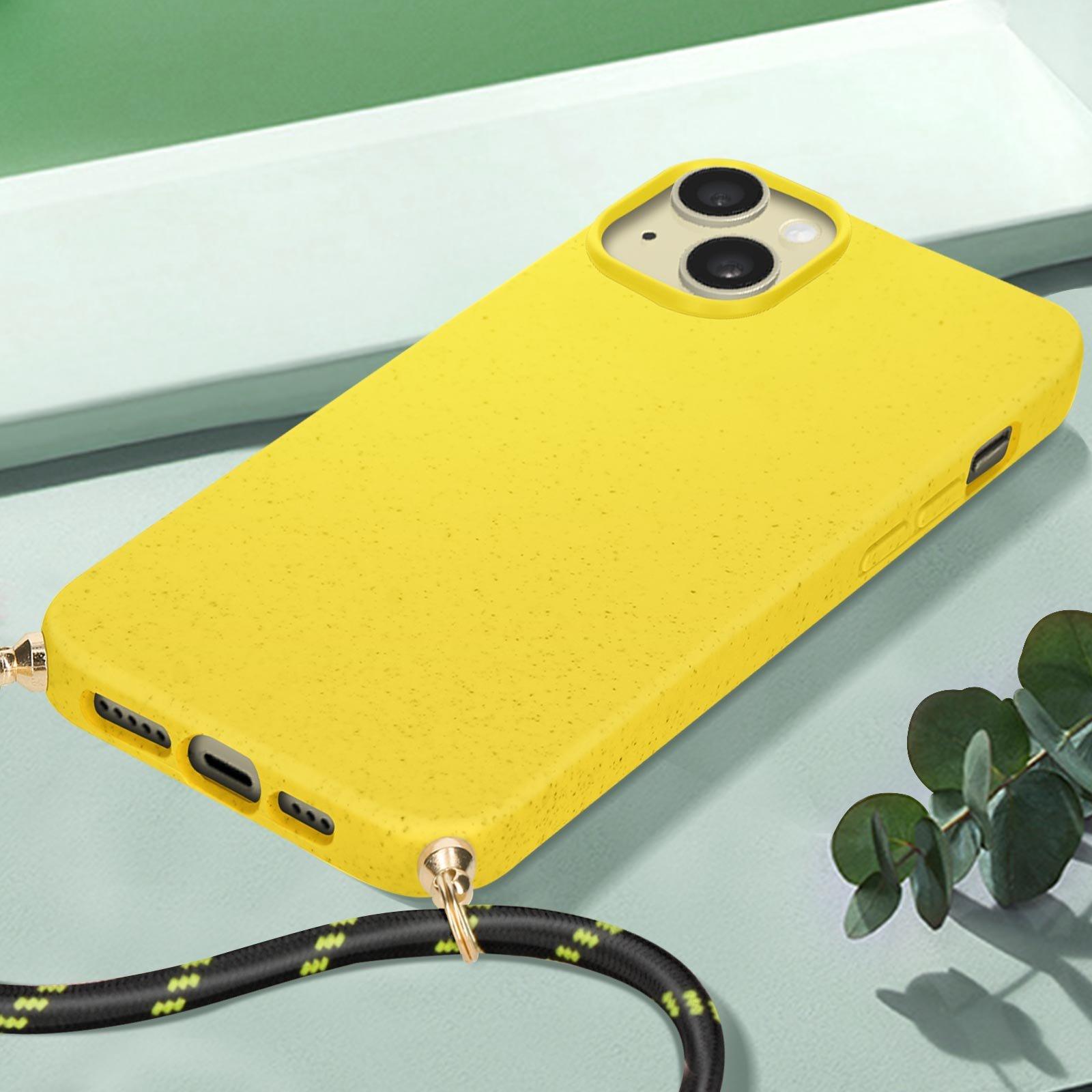 Avizar  Coque Cordon iPhone 15 Plus Jaune 