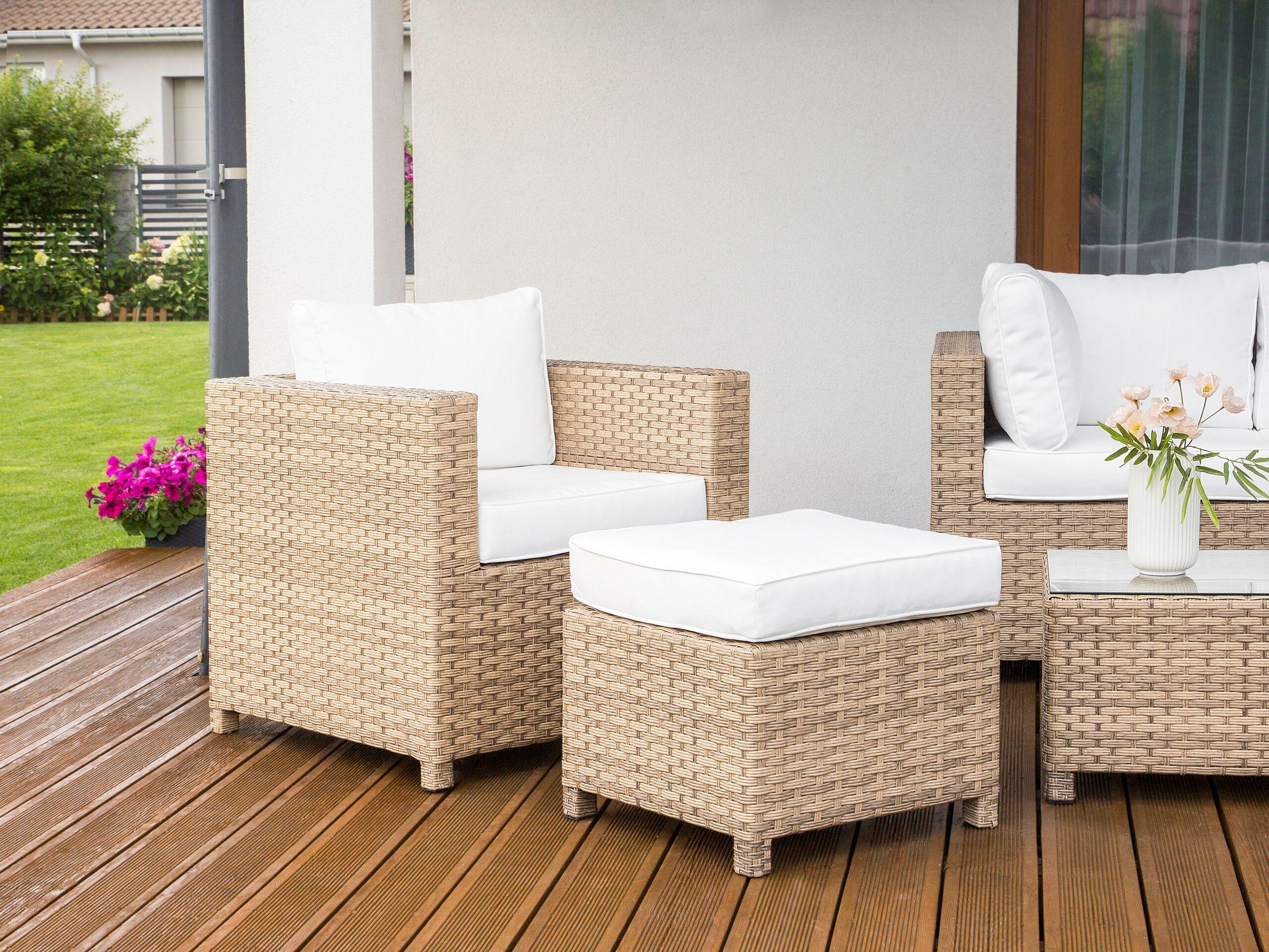 Beliani Set divani con tavolino en Rattan sintetico Scandinavo MILANO  