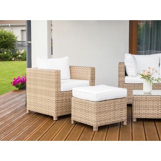 Beliani Set divani con tavolino en Rattan sintetico Scandinavo MILANO  