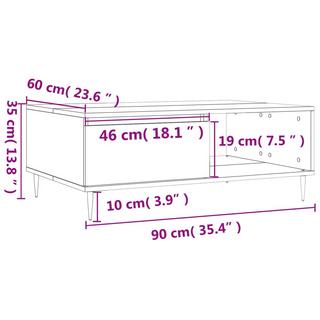 VidaXL Table basse bois d'ingénierie  