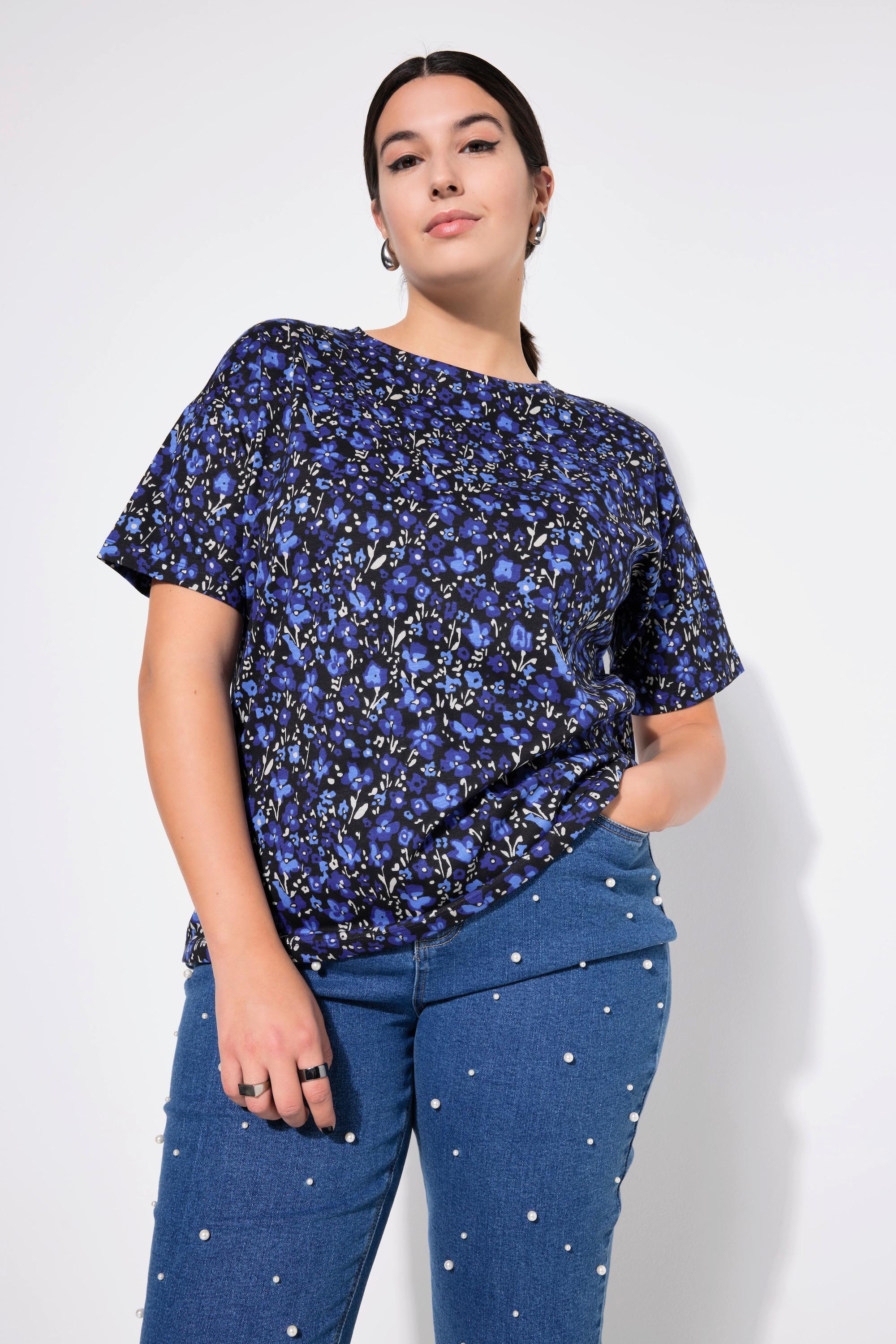 Studio Untold  T-Shirt, oversized, Flowerprint, Halbarm 