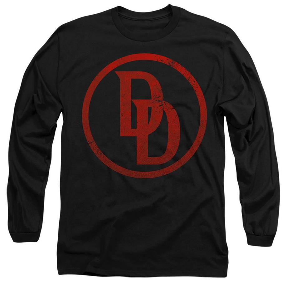 Daredevil Distressed Logo Langarm T-Shirt  