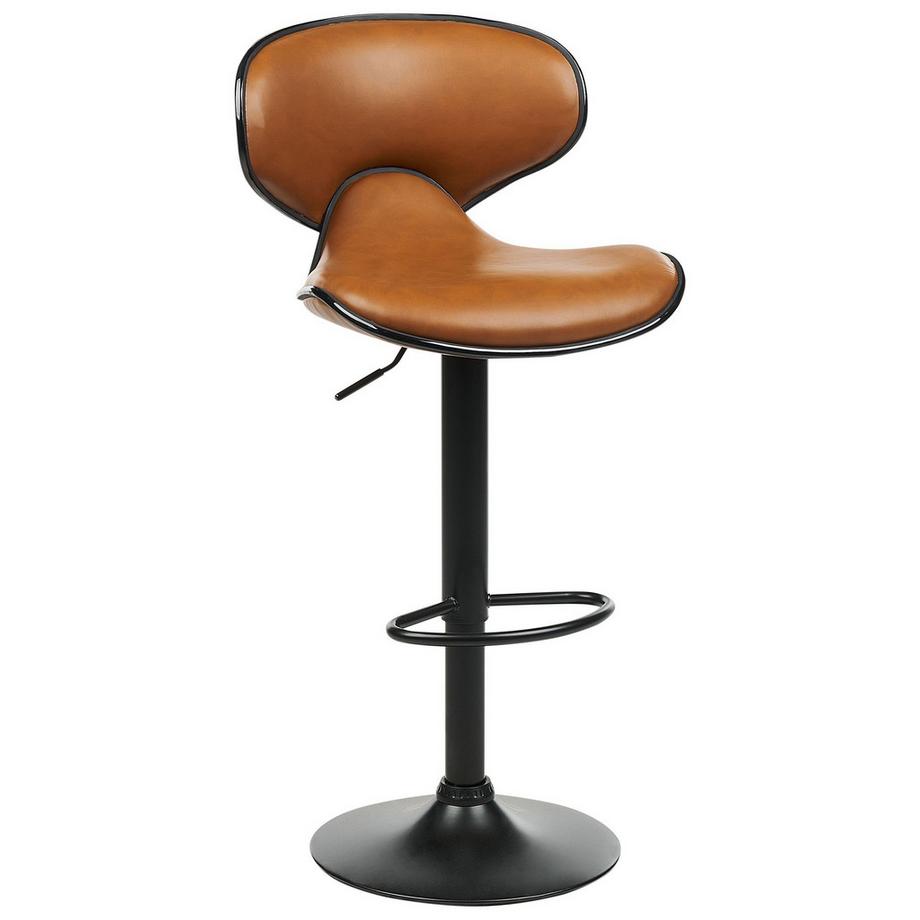 Beliani Lot de 2 chaises de bar en Cuir PU Moderne CONWAY  