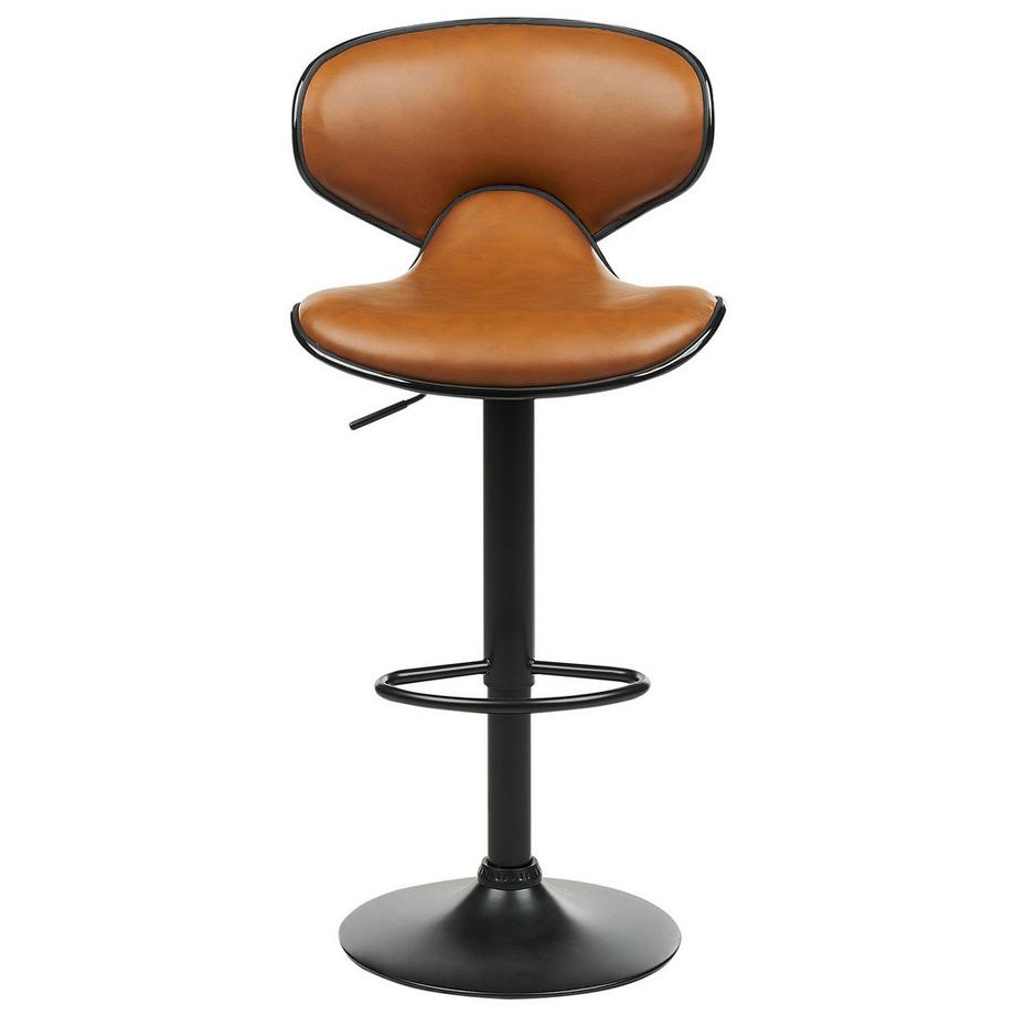 Beliani Lot de 2 chaises de bar en Cuir PU Moderne CONWAY  