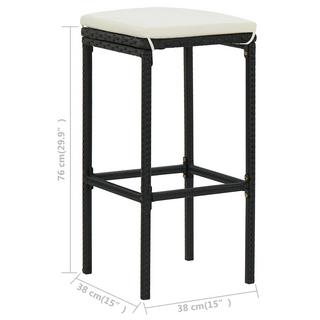 VidaXL Tabouret de bar rotin synthétique  