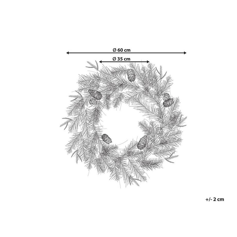 Beliani Weihnachtskranz aus Kunststoff KAMERUN  