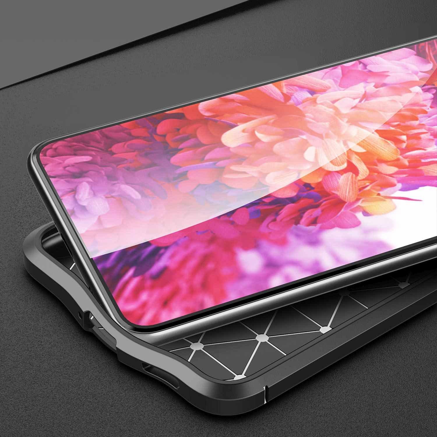 Cadorabo  Hülle für Samsung Galaxy S21 PLUS TPU Silikon mit Kunstleder-Applikation 