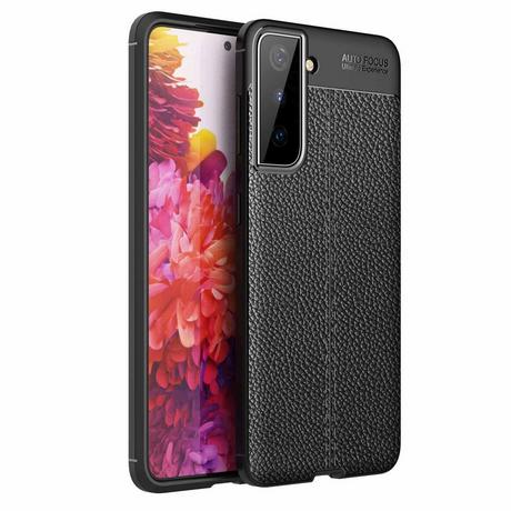 Cadorabo  Hülle für Samsung Galaxy S21 PLUS TPU Silikon mit Kunstleder-Applikation 