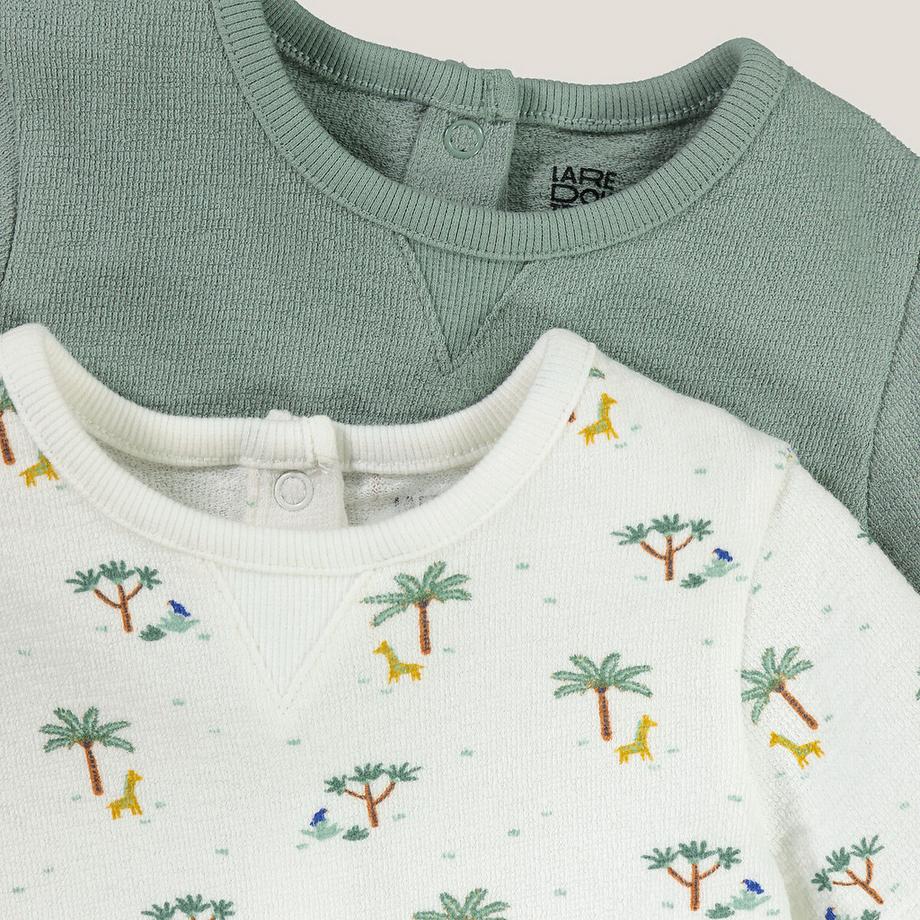 La Redoute Collections  2er-Pack kurze Baby-Overalls 