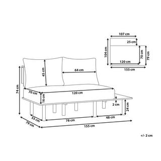 Beliani 2 Sitzer Sofa aus Polyester Skandinavisch SALO  