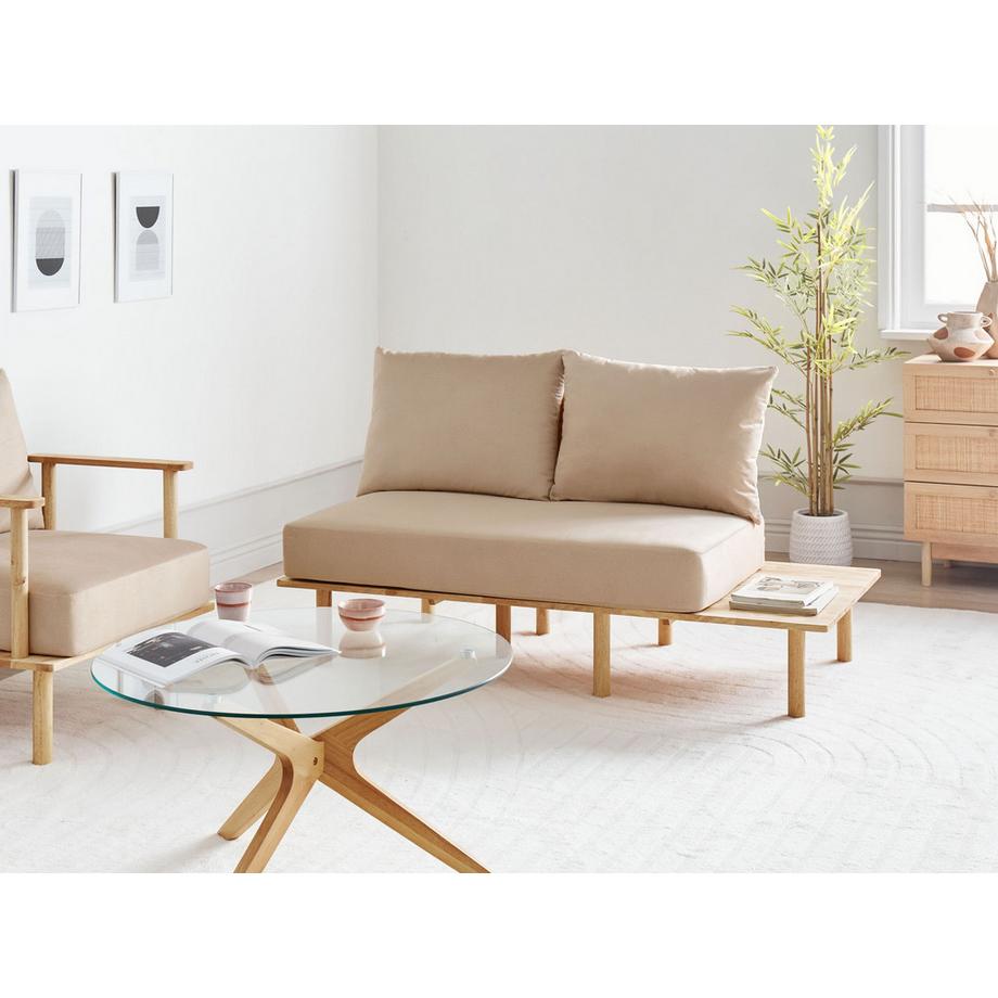 Beliani Canapé 2 places en Tissu Scandinave SALO  