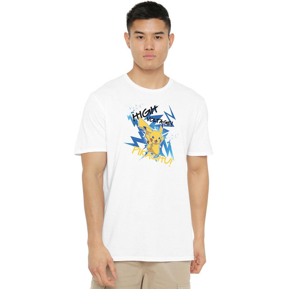 Pokemon Pikachu High Voltage Grafikdruck T-Shirt  