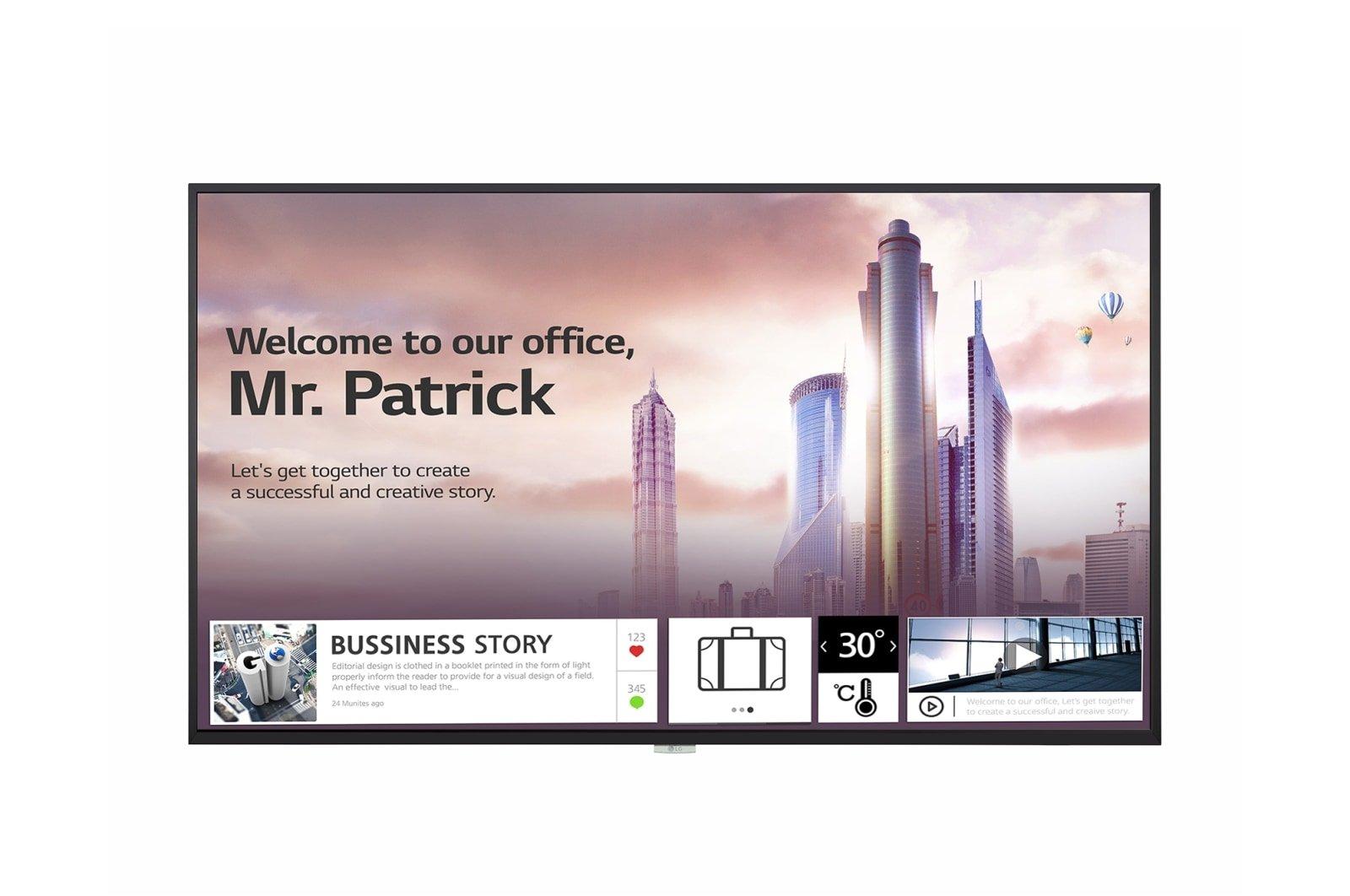 LG  LG 65UH5F-H affichage de messages Panneau plat de signalisation numérique 165,1 cm (65") IPS 500 cd/m² 4K Ultra HD Noir Intégré dans le processeur Web OS 24/7 