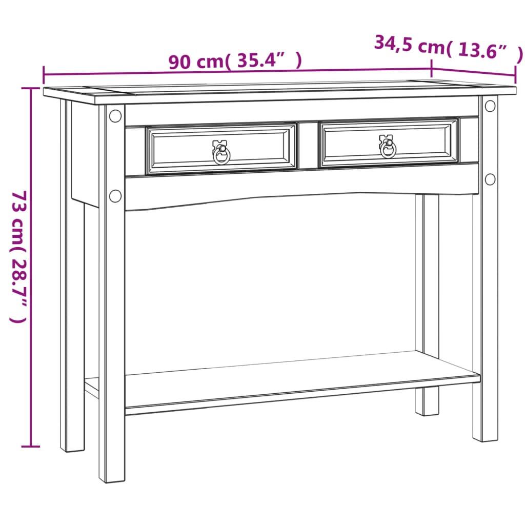 VidaXL Table console bois de pin  