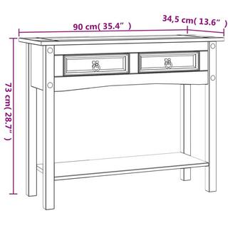 VidaXL consolle Legno di pino  