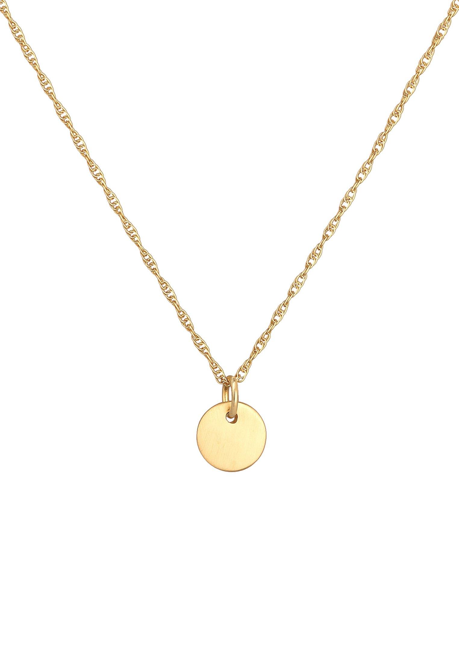 Elli  Collier Pendentif Femme Plaque Ronde 