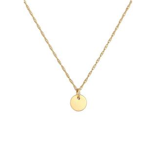 Elli  Collier Pendentif Femme Plaque Ronde 