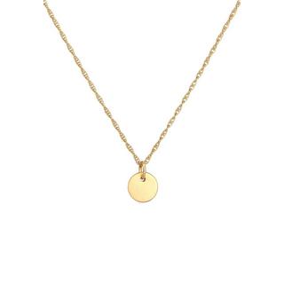 Elli  Halskette Plättchen Rund Gedrehte Kette 