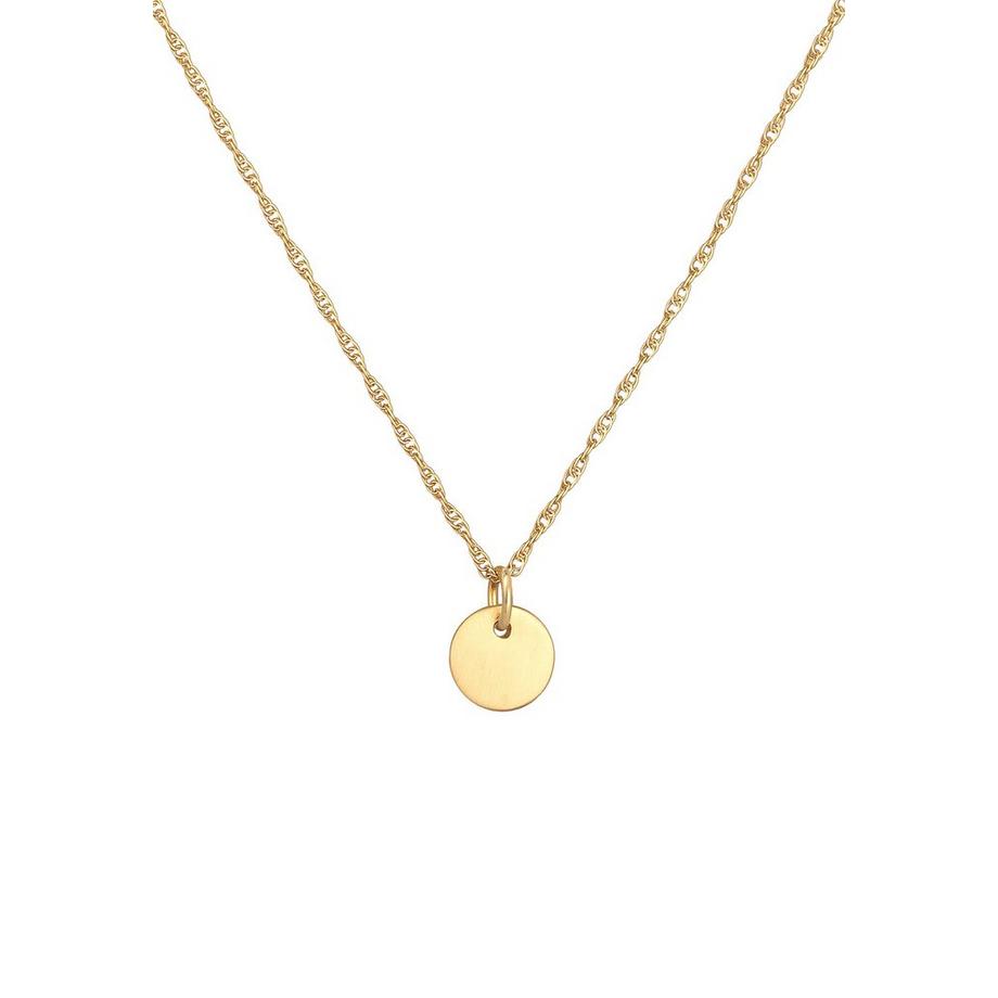 Elli  Halskette Plättchen Rund Gedrehte Kette 