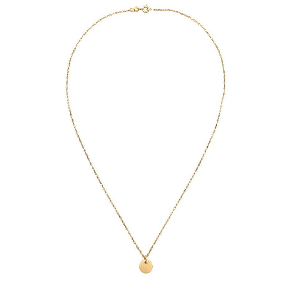 Elli  Halskette Plättchen Rund Gedrehte Kette 