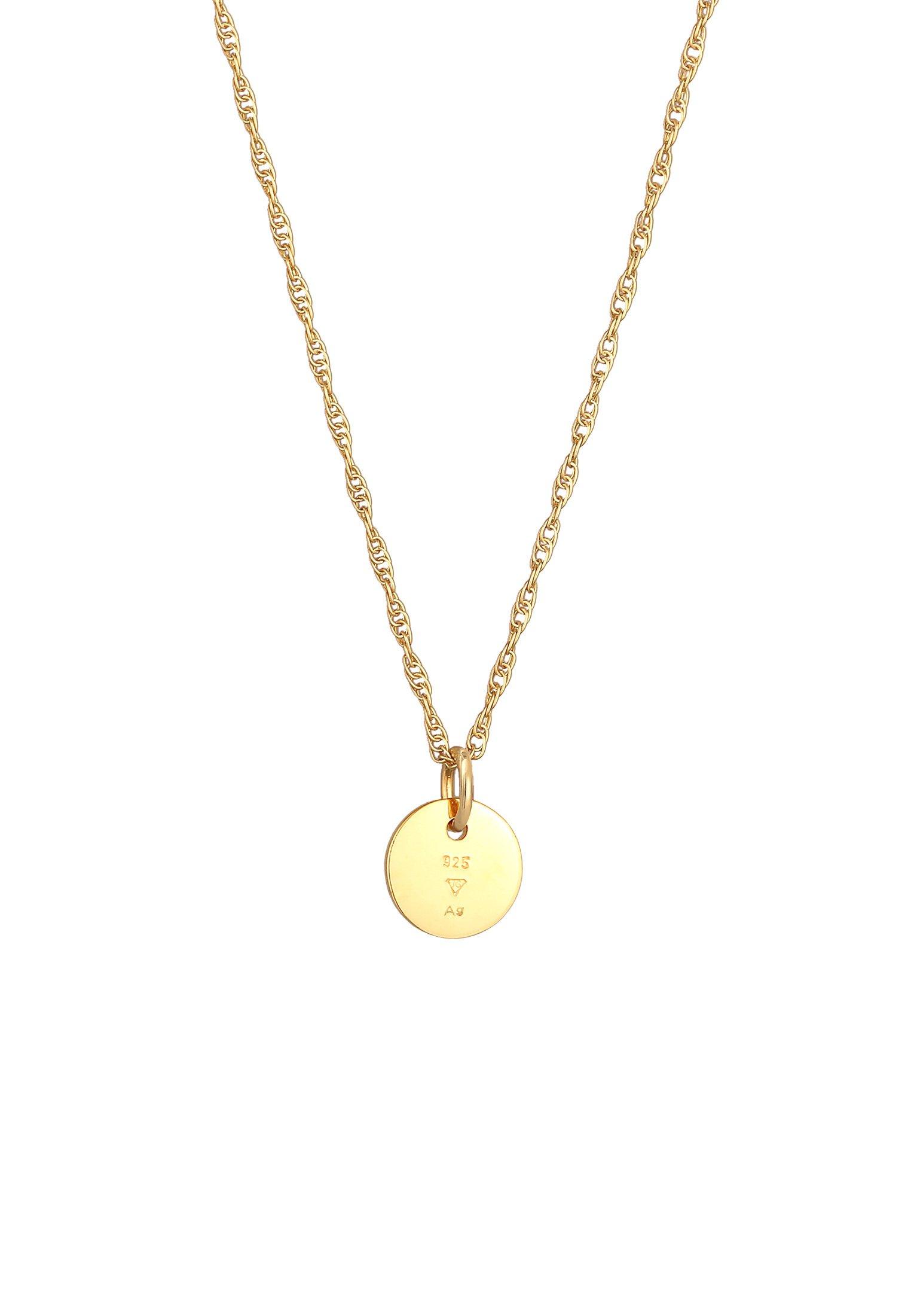 Elli  Collier Pendentif Femme Plaque Ronde 