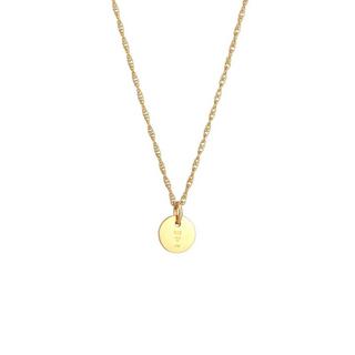 Elli  Collier Pendentif Femme Plaque Ronde 