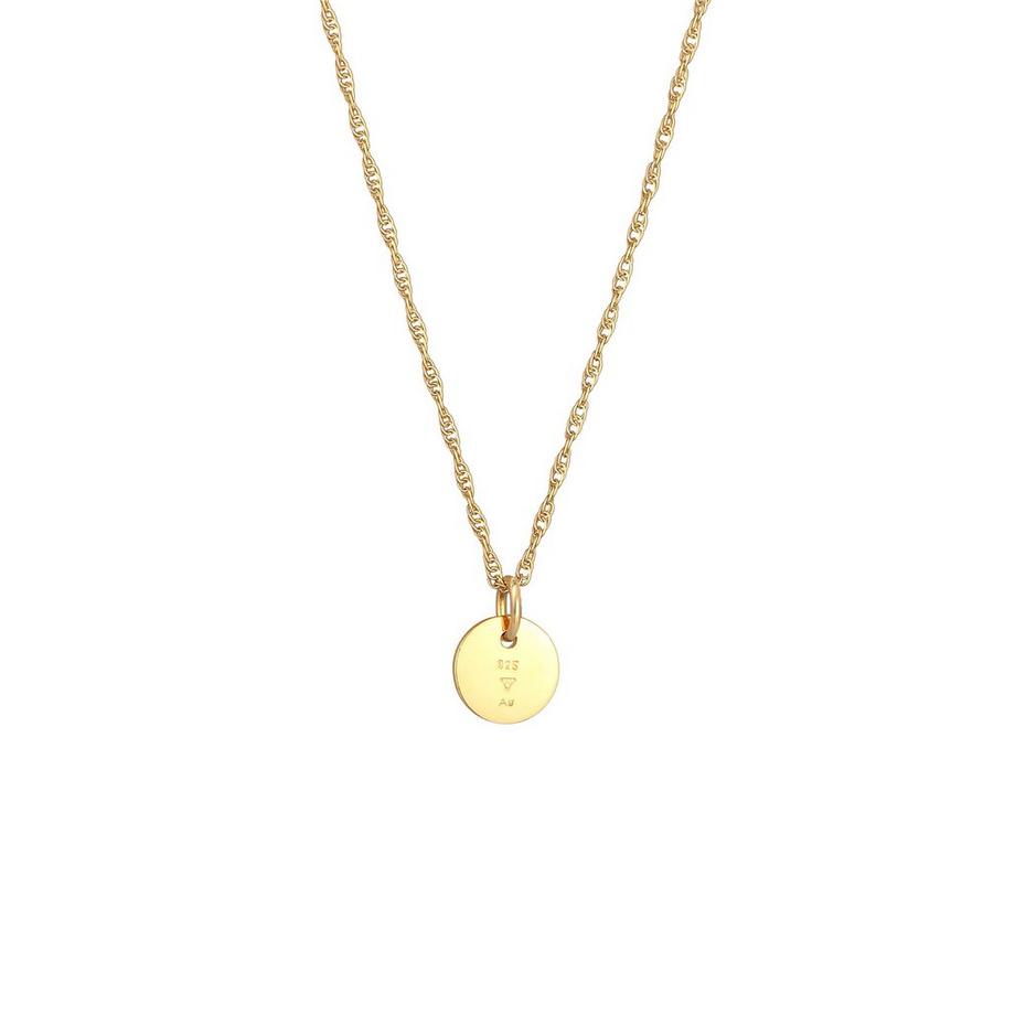 Elli  Halskette Plättchen Rund Gedrehte Kette 