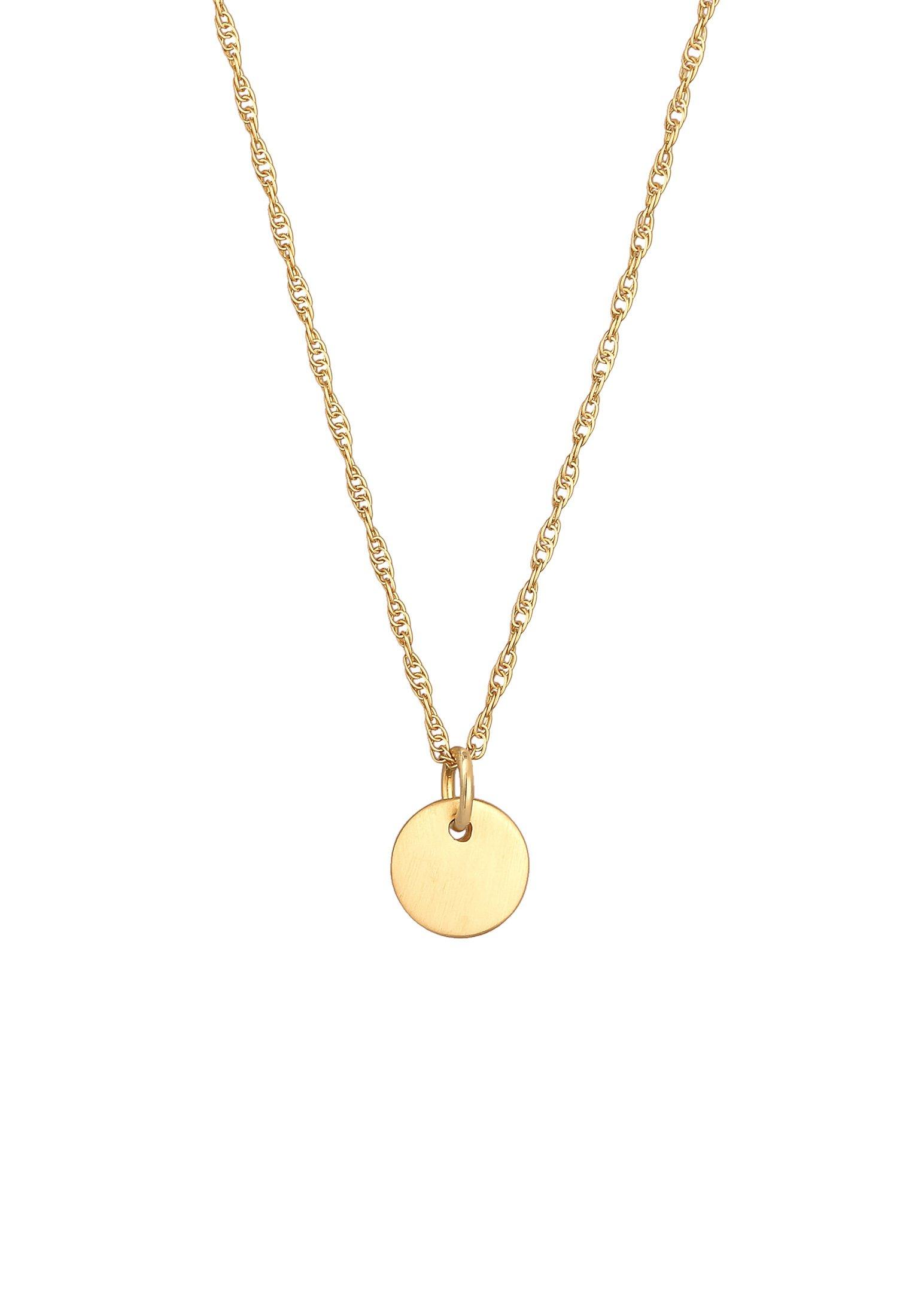 Elli  Collier Pendentif Femme Plaque Ronde 