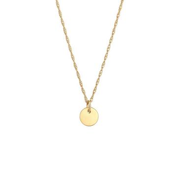 Halskette Plättchen Rund Gedrehte Kette