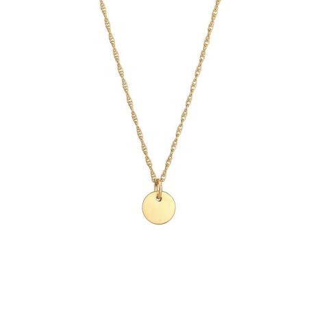 Elli  Collier Pendentif Femme Plaque Ronde 