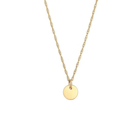 Elli  Halskette Plättchen Rund Gedrehte Kette 