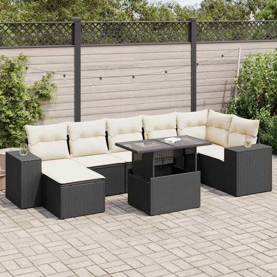 VidaXL Ensemble de canapés de jardin rotin synthétique  