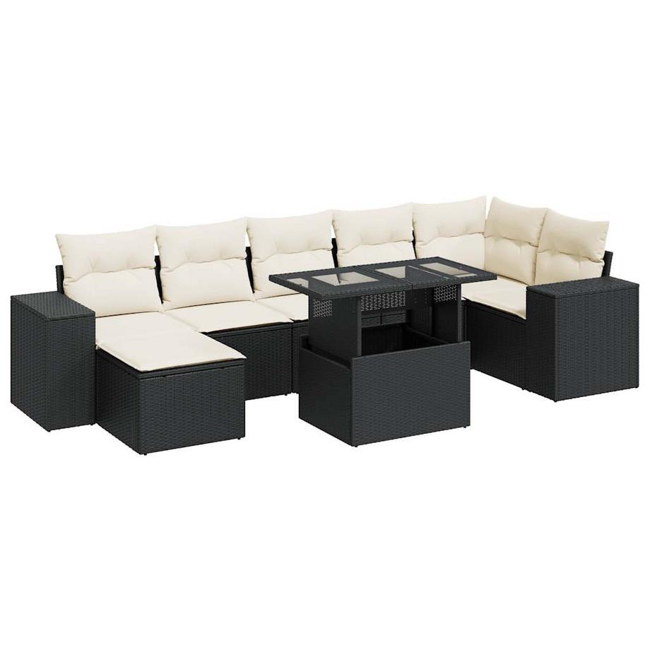 Ensemble de canapés de jardin rotin synthétique