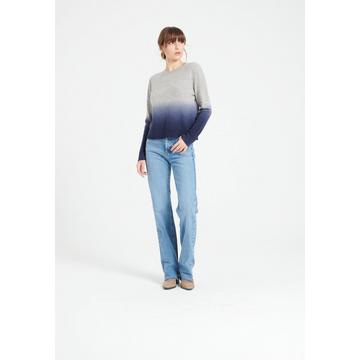 MIA 8 Pullover Rundhalsausschnitt mit Tie & Dye-Muster - 100% Kaschmir