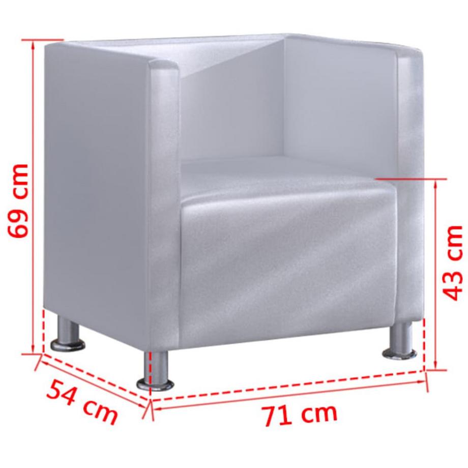 VidaXL Fauteuil cuir artificiel  