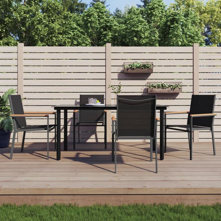 VidaXL Ensemble à manger de jardin acier  