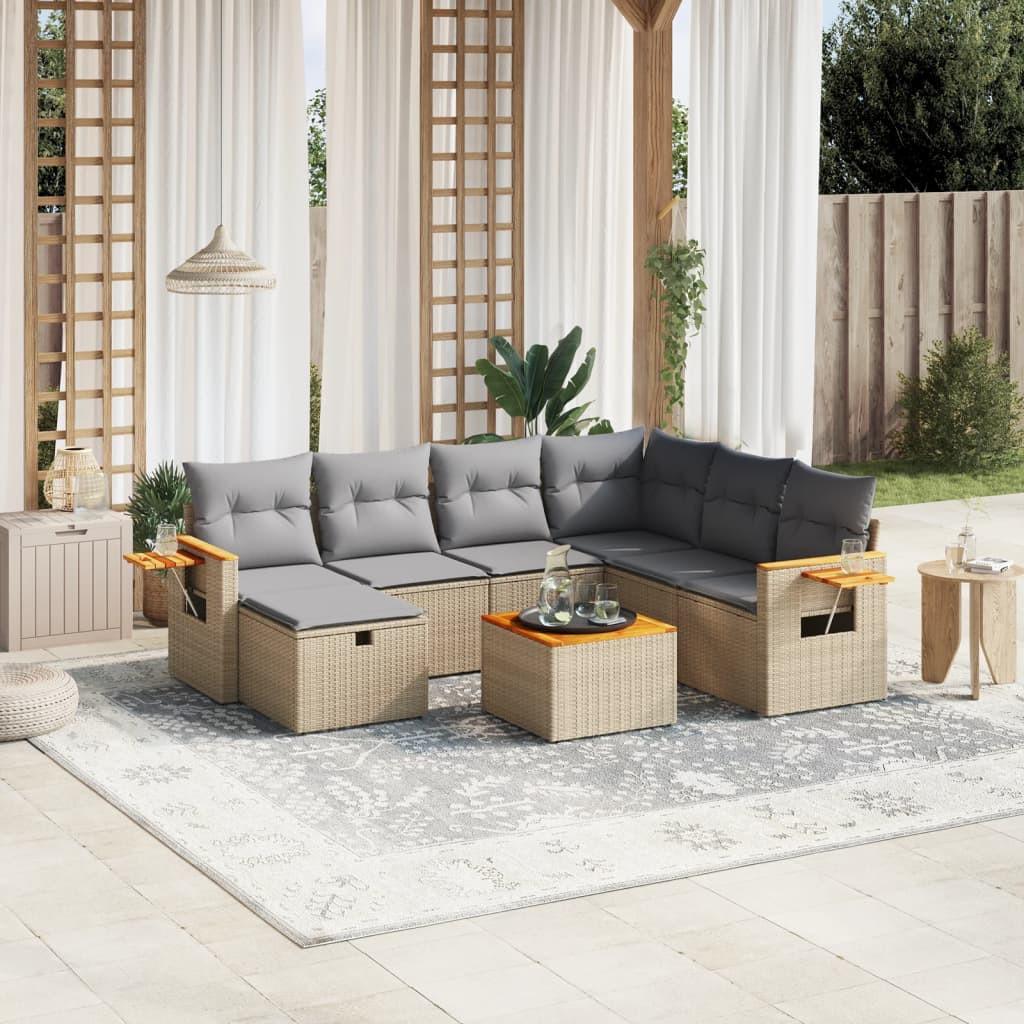 VidaXL set divano da giardino Polirattan  