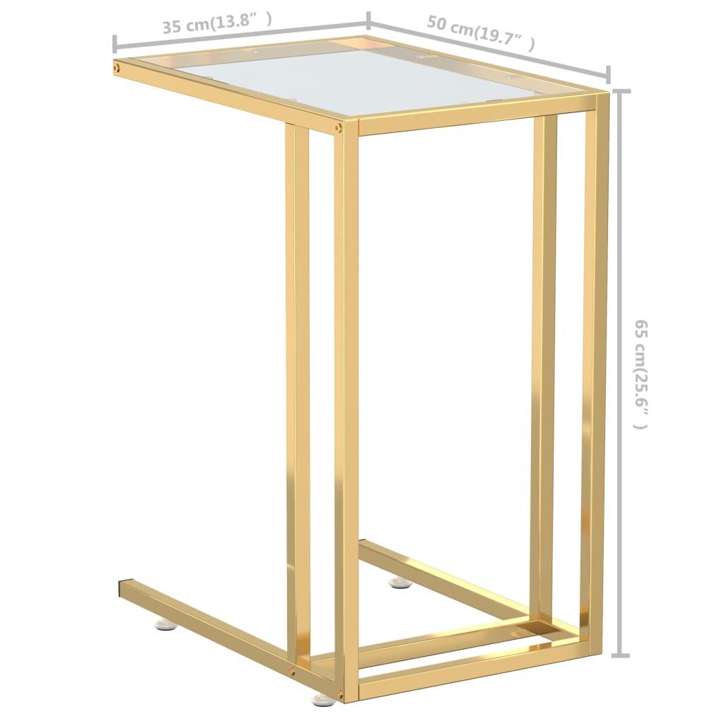 VidaXL Table d'appoint pour ordinateur verre  