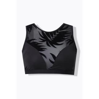 Ulla Popken Bustier Wild Leaves Stampa Velluto senza Ferretto  