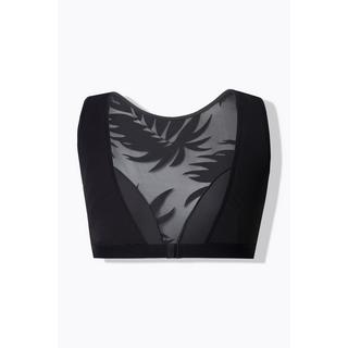 Ulla Popken Bustier Wild Leaves Stampa Velluto senza Ferretto  