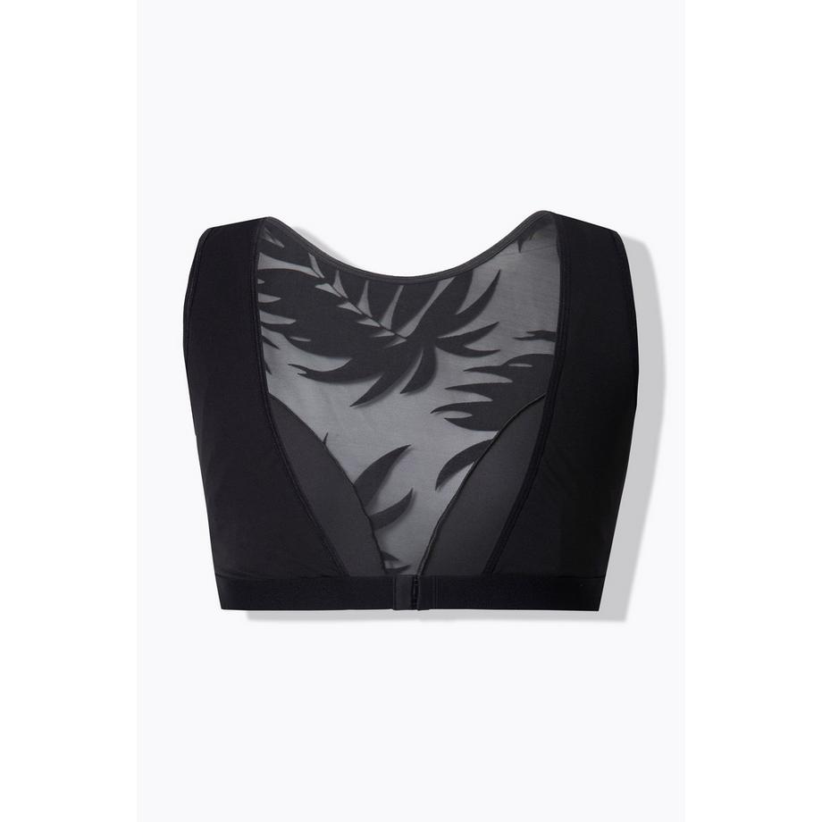 Ulla Popken Brassière Wild Leaves Imprimé Velours sans Armatures  