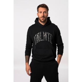 JP1880  Sweat à capuche Fitness, imprimé poitrine et poche kangourou 