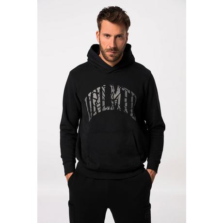 JP1880  Sweat à capuche Fitness, imprimé poitrine et poche kangourou 