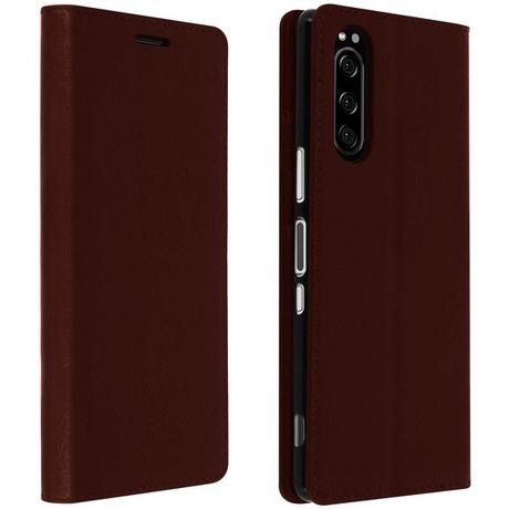 Avizar  Cover Echtleder Sony Xperia 5 Braun 