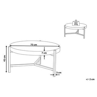 Beliani Couchtisch aus MDF-Platte Industriell BONITA  