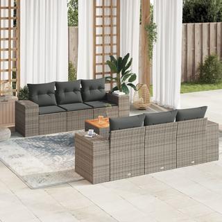 VidaXL set divano da giardino Polirattan  