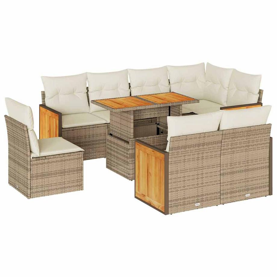 set di divani da giardino Polirattan